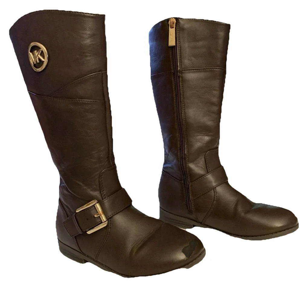 Michael Kors Brown Boots  For Girls Sz 1 Inside Zipper 1